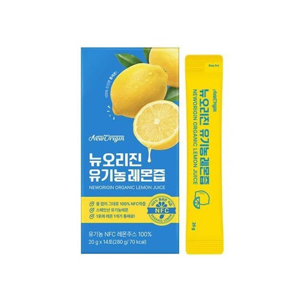 뉴오리진 유기농 레몬즙 NFC100% 착즙 14포 8개 | 이으미