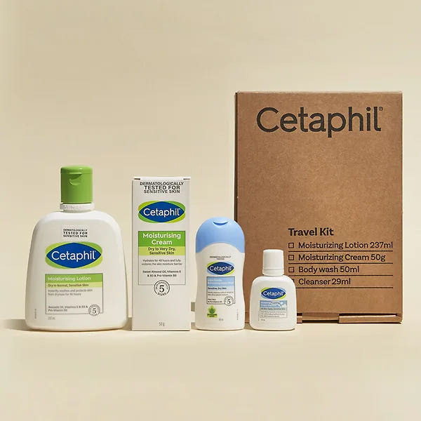 세타필 여행용 트래블 키트(로션 237ml+크림 50g+바디워시 50ml+클렌저 29ml) | 이으미